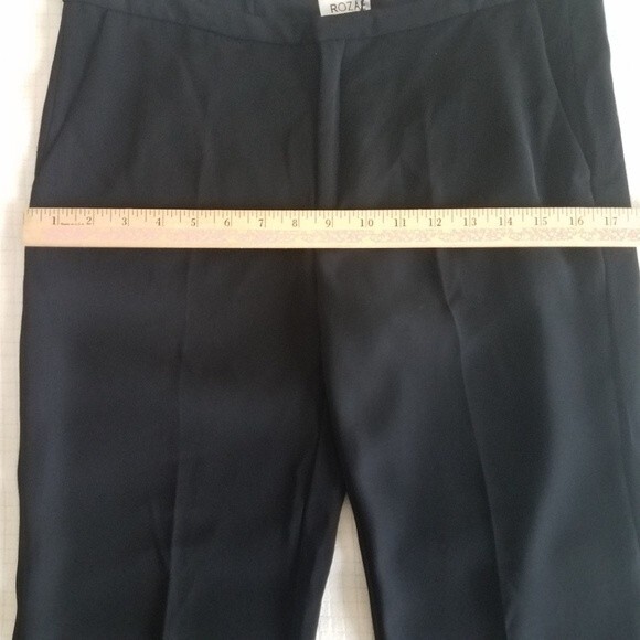 NWT Rozae Nichols Black Straight Leg Dress Pants Trousers Size 8 - Picture 9 of 10
